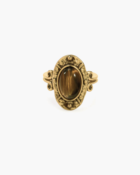 Tigerʼs Eye Savannah Toe Ring