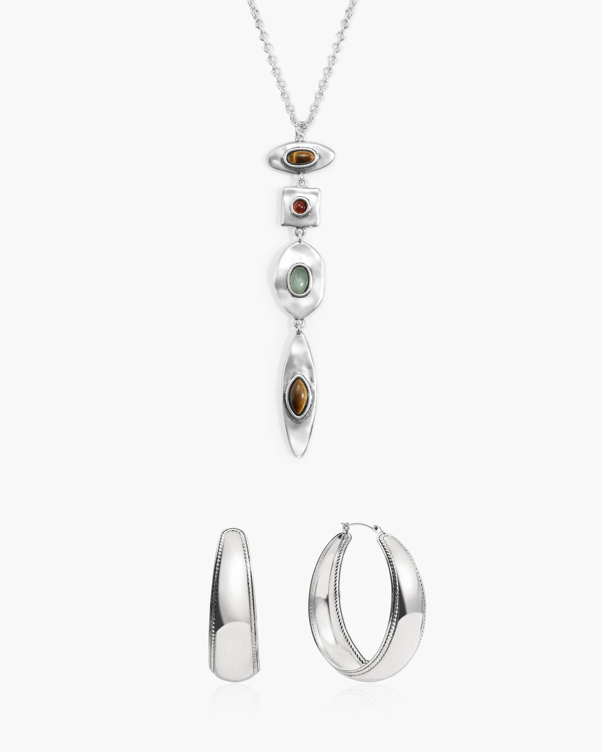 Petra Multi-Stone Drop Necklace
