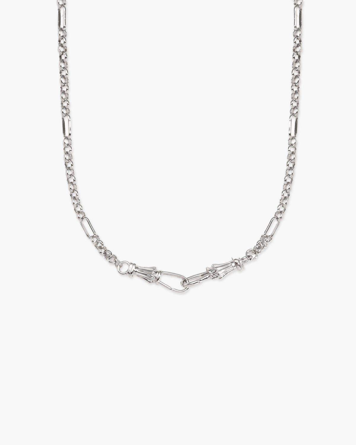 Deco Clasp Chain Necklace in Gold