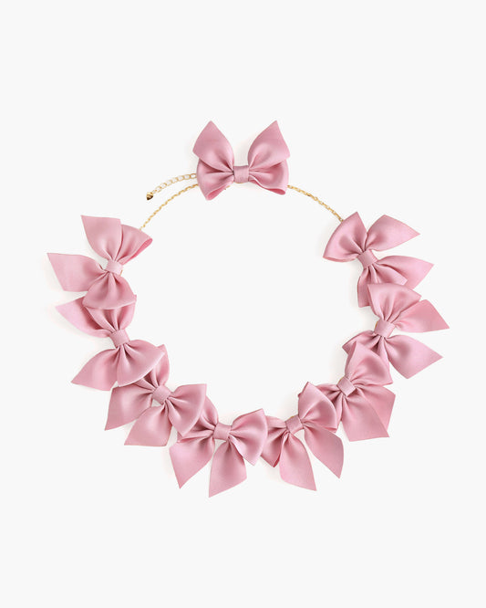 Pink Bow Necklace