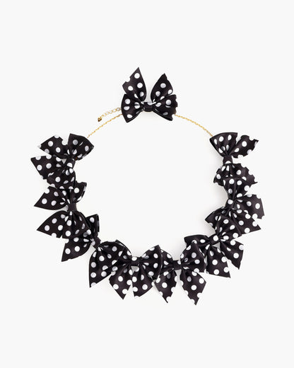 Black Bow Necklace