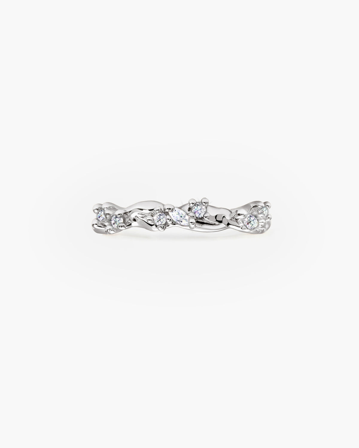 Moonlit Ivy Ring in Silver