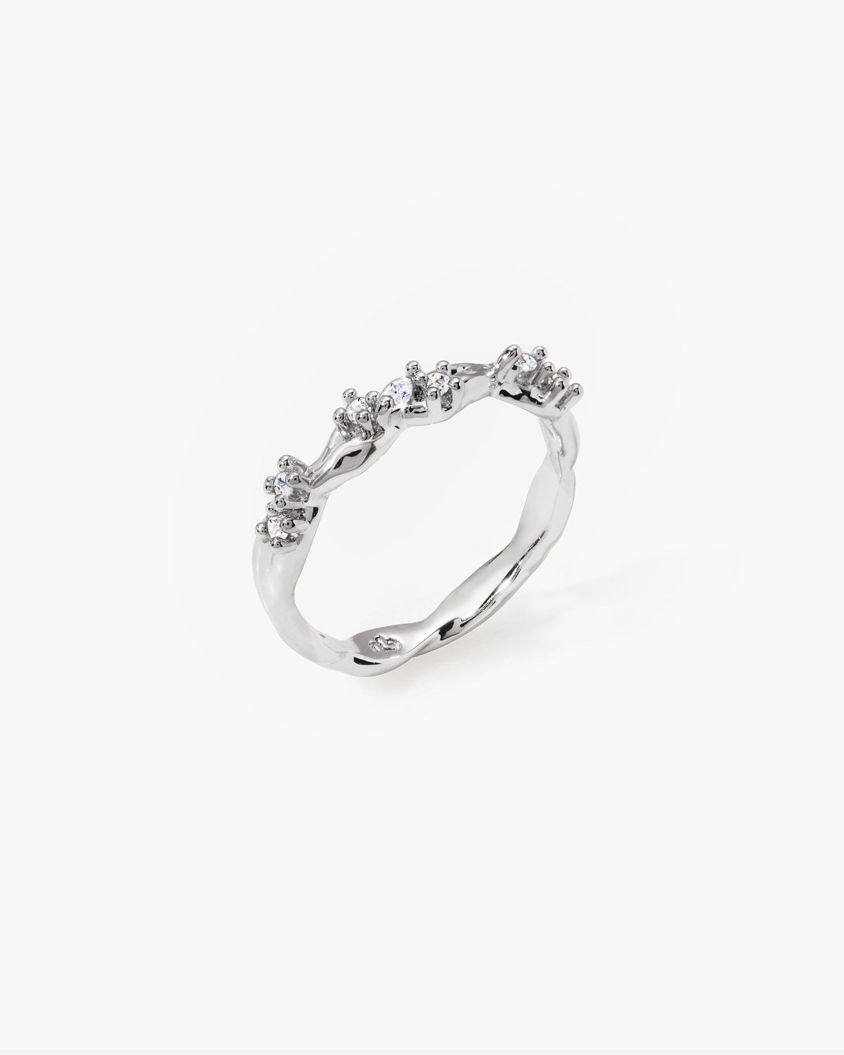 Moonlit Ivy Ring in Silver