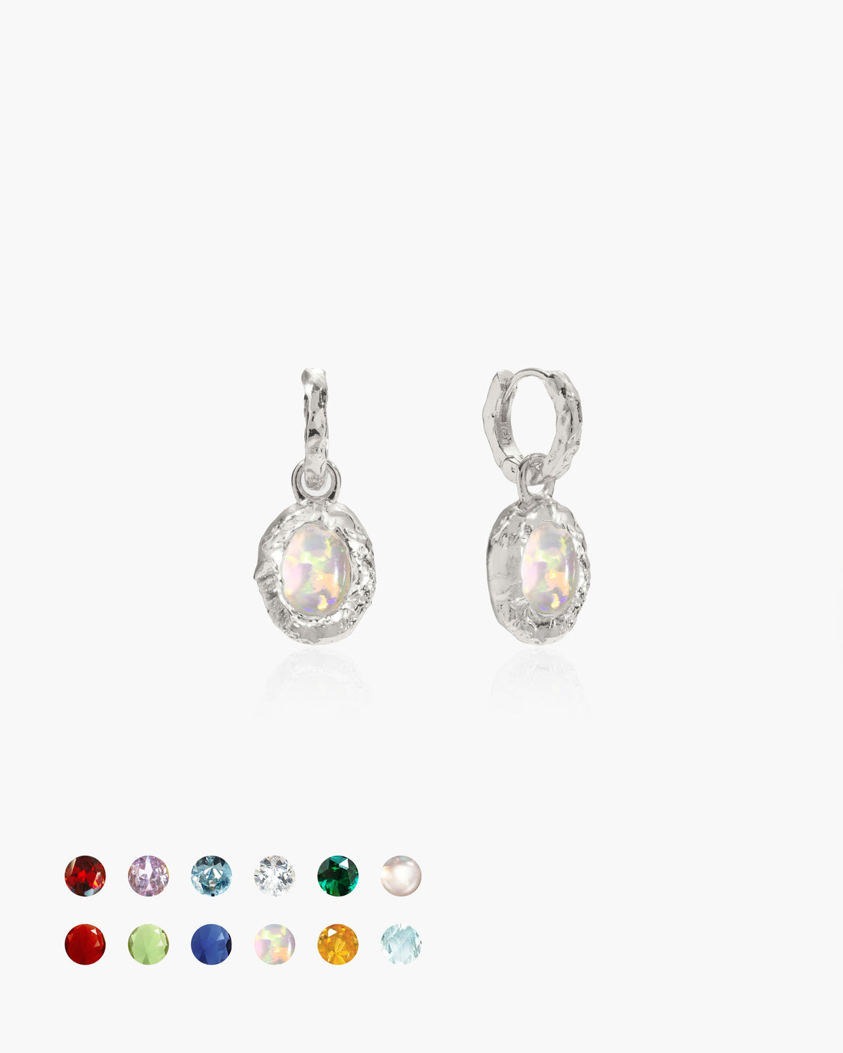 Birthstone Earrings in Silver