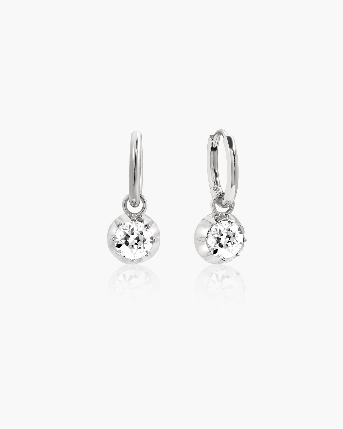 Georgian Detachable Hoop Earrings in Silver